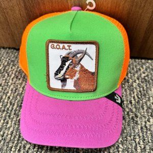 Goorin Animal Farm Trucker Baseball Snapback Hat Cap Goatgasm Goat G.O.A.T